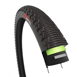 Fincci Mountain Bike Tyres Fincci 26 x 1.95 Inch 53-559 Slick Tyre with 2.5mm Antipucncture Protection 60 TPI for Cycle Road Mountain MTB Hybrid Bike Bicycle