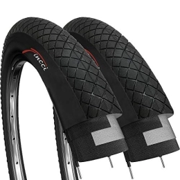 Fincci Mountain Bike Tyres Fincci Pair 20 x 1.95 Inch 53-406 BMX Tyres for MTB Off Road or Childrens Kids Childs Bicycle Cycle (Pack of 2)