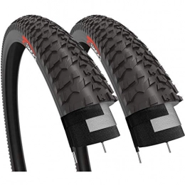 Fincci Mountain Bike Tyres Fincci Pair 20 x 1.95 Inch 53-406 Tyres for BMX MTB Mountain Offroad or Kids Childs Bike Bicycle (Pack of 2)
