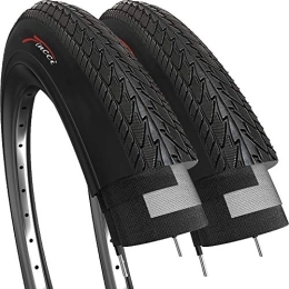 Fincci Spares Fincci Pair 26x1.50 Slick Tyre 40-559 Tyres for Cycle Road Mountain MTB Hybrid Bike Bicycle 26 x 1.5 Inch - Pack of 2