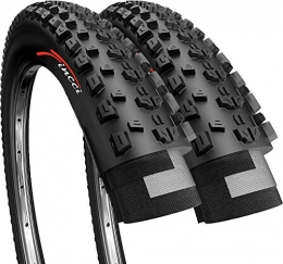 Fincci Mountain Bike Tyres Fincci Pair 27.5 x 2.10 Inch 54-584 Foldable Tyres for Road Mountain MTB Mud Dirt Offroad Bike Bicycle (Pack of 2)