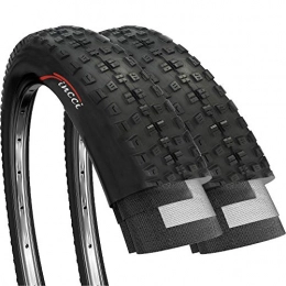 Fincci Spares Fincci Pair 27.5 x 2.25 Inch 60-584 Foldable Tyres for Road Mountain MTB Mud Dirt Offroad Bike Bicycle (Pack of 2)