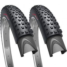 Fincci Mountain Bike Tyres Fincci Pair 27.5 x 2.35 Inch 60-584 Foldable Tyres for Road Mountain MTB Mud Dirt Offroad Bike Bicycle (Pack of 2)