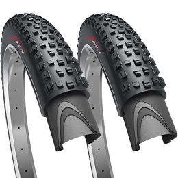 Fincci Mountain Bike Tyres Fincci Pair 27.5 x 2.35 Inch Foldable Tyre 60-584 Tyres for Road Mountain MTB Mud Dirt Offroad Bike Bicycle (Pack of 2)
