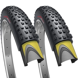 Fincci Mountain Bike Tyres Fincci Pair 29 x 2.25 Inch 57-662 Foldable 60 TPI All Mountain Enduro Tyres with Nylon Protection for MTB Hybrid Bike Bicycle - Pack of 2