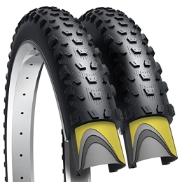 Fincci Spares Fincci Pair 29 x 2.6 Inch 68-622 ETRTO Folding Bike Tyres with Antipuncture Protection, 60 TPI for Mountain, MTB, Downhill XC / Enduro Trail Bicycle Tyre