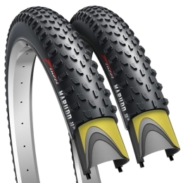 Fincci Spares Fincci Pair 29x2.10 Foldable Bike Tyre 52-622 Gravel Tyre with 1mm Anti Puncture Proof Protection for MTB Mountain Hybrid Road Bike Bicycle with 29 x 2.10 Tyres (Pack of 2)