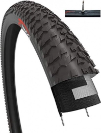 Fincci Mountain Bike Tyres Fincci Set 20 x 1.95 Inch 53-406 Tyre with Presta Inner Tube for BMX MTB Mountain Offroad or Kids Childs Bike Bicycle