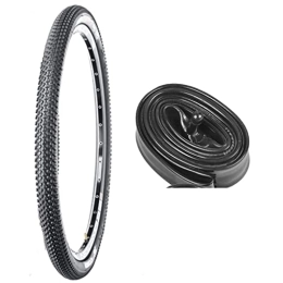 HMTE Spares HMTE 1-pack Bike Tire and Tubes Set 24 / 26 / 27.5 X 1.95, 27.52 / 29 X 2.1bicycle Tyre with Tubes (black) Mountain Cycle Tires (24 * 1.95)