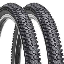 Hycline Mountain Bike Tyres Hycline 2 Pack Bike Tire, 26x1.95 Inch Folding Replacement Tire for MTB Mountain Bicycle-Black Pair (2 Tires)
