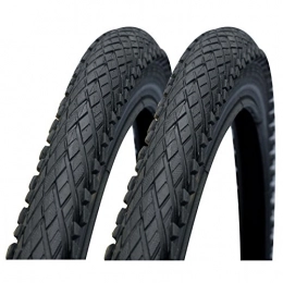 Impac Spares Impac Crosspac 26" x 2.0 Bike Tyres with Ano Adapters (Pair)