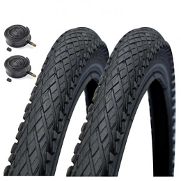 Impac Mountain Bike Tyres Impac Crosspac 26" x 2.0 Mountain Bike Tyres with Schrader Tubes (Pair)