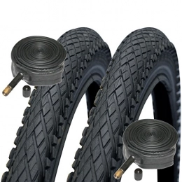 Impac Spares Impac Crosspac 700 x 38c Hybrid Bike Tyres with Schrader Tubes (Pair)