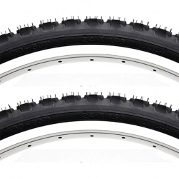 LDFANG Spares LDFANG 24 / 26×1.95, 26×2.1 Tyre 2 Pcs for Road Mountain MTB Mud Dirt Offroad Bike Bicycle, 24 * 1.95