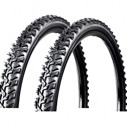 LDFANG Spares LDFANG Bicycle Tire (2 PCS) 24 / 26×1.95, 26×2.1 Tyre for Road Mountain MTB Mud Dirt Offroad Bike Bicycle, 26 * 1.95