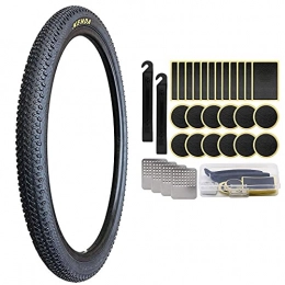 LHYAN Spares LHYAN Bicycle Tire, 24 / 26 X 1.95, with 24 Pcs Bike Tire Patch Repair Kitmtb Bike Bead Wire Tire for Mountain, Bicycle Cross Country Tire, 24 * 1.95
