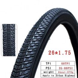 Llsdls Mountain Bike Tyres Llsdls Highway Bicycle Tire Steel Wire Tyre 26 Inches 1.5 1.75 60TPI 700C*28 32 35 38C 30TPI Mountain Bike Tires Parts (Color : 26X1.75 60TPI)