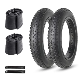MOHEGIA Mountain Bike Tyres MOHEGIA Fat Bike Tires Replacement Kit with 2 Pack 26 x 4.0 inch Folding Electric Snow Mountain Bicycle Tires, Tubes and and Tire Levers
