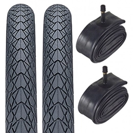 Nutrak Mountain Bike Tyres Nutrak Mileater 27.5" x 1.75 Bike Tyres with Schrader Valve Inner Tubes (Pair)