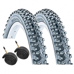 Oxford Delta 26" x 1.95 Mountain Bike Tyres with Presta Tubes (Pair)
