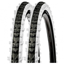 P4B Mountain Bike Tyres P4B 2 x 20 inch bicycle tyres (50-406), 20 x 2.00, very good grip in all situations, smooth running, for mountain bike, children's tyres in black / white.