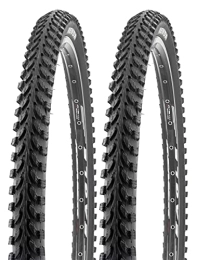 P4B Spares P4B 2 x 26 inch bicycle tyres (50-559) 26 x 1.95 | ATB, MTB and Cross Country tyres with studs for proper grip in curves | 26 inch mountain bike tyres
