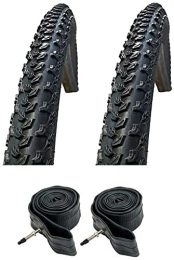 Baldwins Mountain Bike Tyres PAIR Baldwins 29 x 2.10 BLACK Mountain Bike Off Road Tyres & Presta Valve Tubes