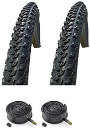 Baldwins Mountain Bike Tyres PAIR Baldwins 29 x 2.10 BLACK Mountain Bike Off Road Tyres & Schrader Valve Tubes