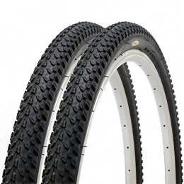 Fincci Mountain Bike Tyres Pair of Fincci MTB Mountain Hybrid Bike Bicycle Tyres 26 x 2.125 57-559