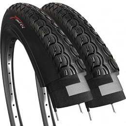 Fincci Mountain Bike Tyres Pair of Fincci Road Mountain Hybrid Bike Bicycle Tyre Tyres 26 X 1 3 / 8 37-590