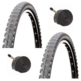 Generic Mountain Bike Tyres Raleigh Cross Life 26" x 1.90 Mountain Bike Tyres with Schrader Tubes (Pair)