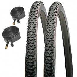 Raleigh Mountain Bike Tyres Raleigh CST T1506 Pioneer 700 x 38c Hybrid Road Bike Tyres with Schrader Tubes (Pair)