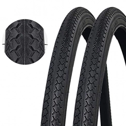 RANRANHOME Bicycle Tires,Ordinary Commuter Bicycle Tire,Anti-Slip Wear-Resistant Wire Tire(2Pack),26