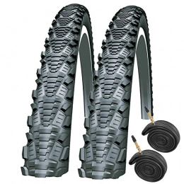 Schwalbe Mountain Bike Tyres Schwalbe CX Comp 700 x 30c Bike Tyres (Pair) with Presta Inner Tubes
