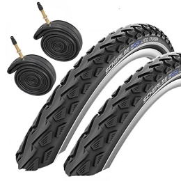 Schwalbe Mountain Bike Tyres Schwalbe Land Cruiser 26" x 1.75 Mountain Bike Tyres with Presta Tubes (Pair)