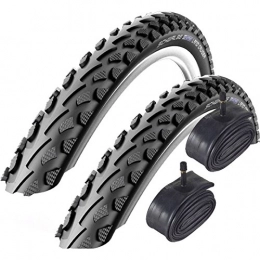 Schwalbe Mountain Bike Tyres Schwalbe Land Cruiser 700 x 35c Hybrid Bike Tyres with Schrader Tubes (Pair)