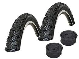 Kenda Mountain Bike Tyres Set: 2 x Kenda Kwick K879 ATB / MTB Tyre 50-559 / 26x1.95 and 2 Hoses