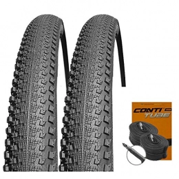Set-Continental Spares Set: 2x Continental Double Fighter II 26x1.9050-559+ Conti Tube Racing Type