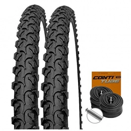 MITAS Mountain Bike Tyres Set: 2x MITAS Rapide Mountain Bike Tyre 26"x 1.9552-559 / 26x2.00+ Conti Tube Schrader Valve