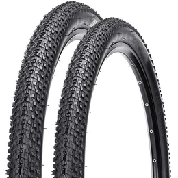 SUSHOP Mountain Bike Tyres SUSHOP Mountain Bike Tire, Tough Wire Bead Bicycle 24 / 26 / 27.5 / 29 Inch X 1.95 / 2.1 Tire MTB Tyre for MTB Mountain Hybrid Bike Bicycle (Pack of 2), 24x1.95