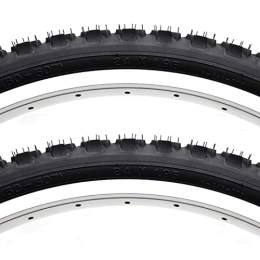 Swing Penguin Spares Swing Penguin 2-Pack 24" Bike Tire MTB Bicycle Tyre Compatible with 24x1.95 Mountain Bike Parts