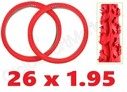 Kenda Spares The Offer includes: 2x Kenda Tyre 26x 1.95Red + 2x Camera Conditioner 26x 1.95Italian Standard Valve for Bike Mountain Bike / MTB + 24Hours Delivery