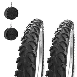 Union Mountain Bike Tyres Union EBA26MDU 2 Covers + 2 Air Chambers 26 x 2.125 MTB 57-559 Mountain Bike Tyres