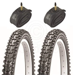 Vancom Spares Vancom 2 Bicycle Tyres Bike Tires - Mountain Bike - 26 x 1.95 - With Presta Tubes