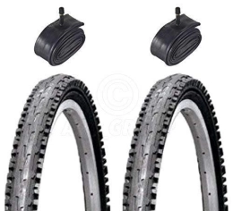 Vancom Spares Vancom 2 Bicycle Tyres Bike Tires - Mountain Bike - 26 x 1.95 - With Schrader Tubes