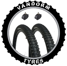 Vandorm Spares Vandorm 26" x 2.30" DH Mountain Bike MTB Tyres & Presta Tubes (Pair)