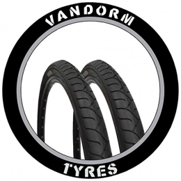 Vandorm Spares Vandorm MTB Slick Tyres 26" x 1.95" City Slick Mountain Bike Slick Pair of Tyres
