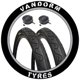 Vandorm Spares Vandorm Wave 195 26" x 1.95" 52-559 Mountain Bike Slick Tyre VTP1087.95 & Presta Tube x2