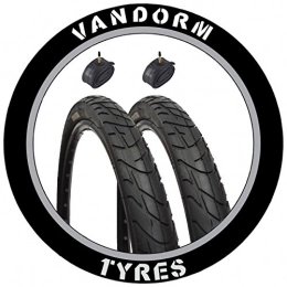 Vandorm Mountain Bike Tyres Vandorm Wind 195 26" x 1.95" MTB Slick Tyres (PAIR) - P1184 and Presta Tubes x 2