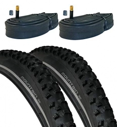 VDP Spares VDP Bicycle Tyre XLC Mountain X 28 x 2.10 (54-622) MTB Wire Tyre, 2 tyres + 2 tubes